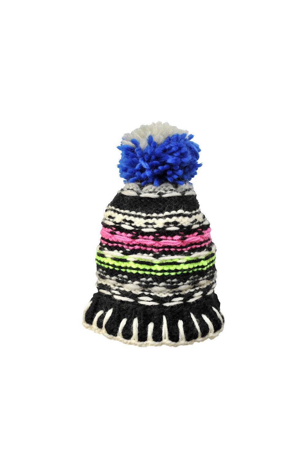 Color Manifesto-Lacivert Ponponlu Siyah Bere-Bere-1-Milagron.com