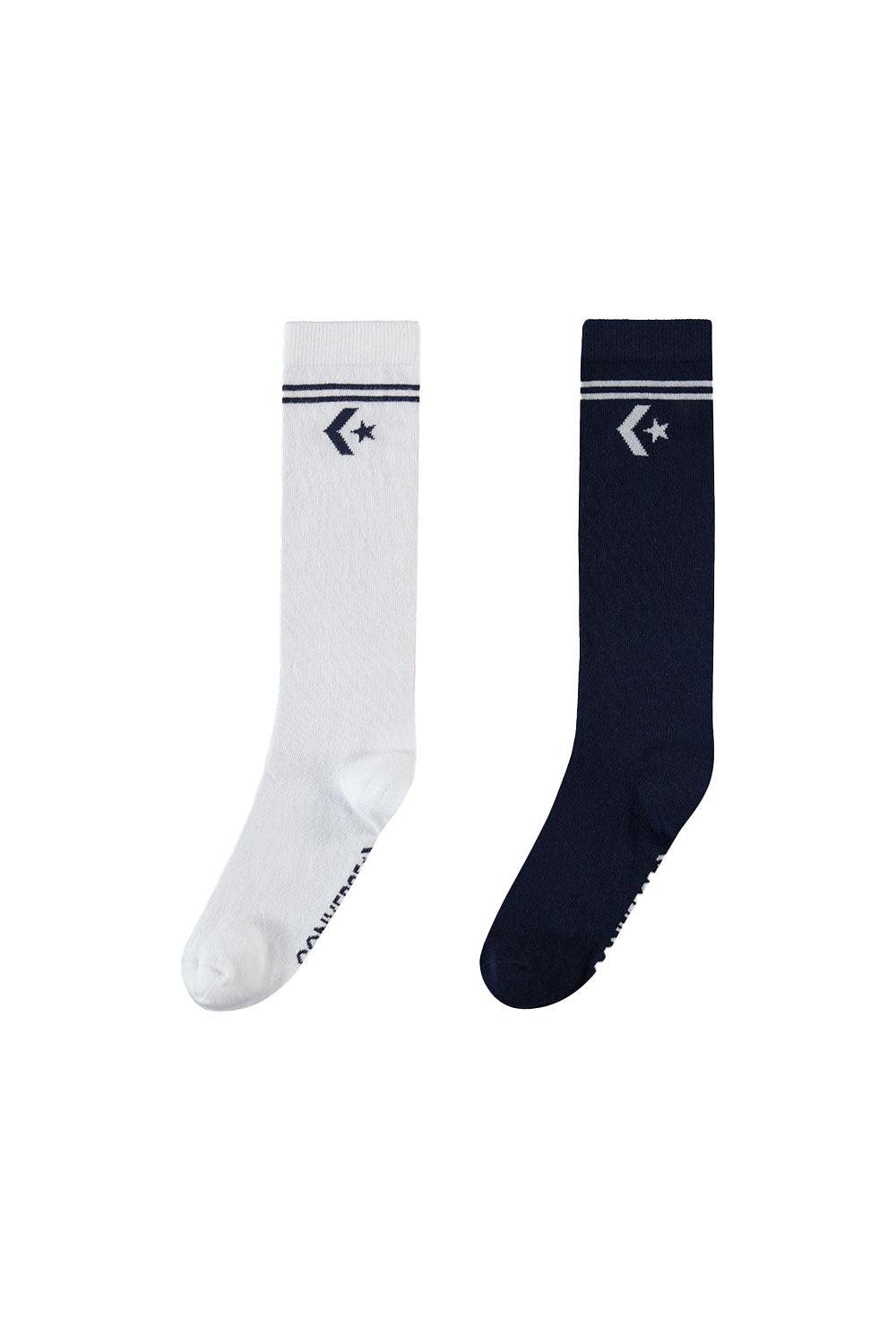 Converse-Star Chevron Double Stripe Crew 2'li Lacivert Çorap-Çorap-1-Milagron.com