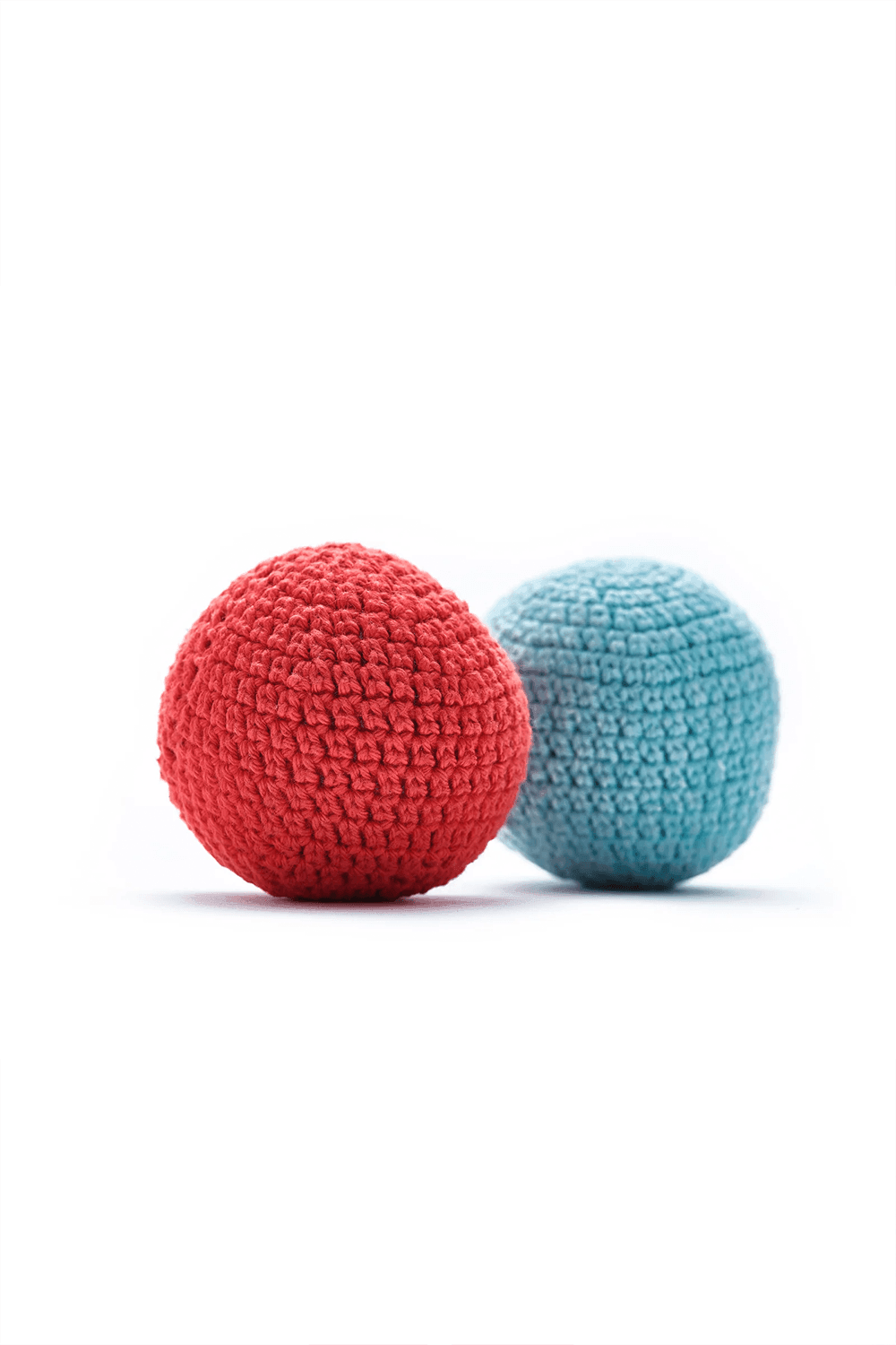 DU2-Oyuncak Top 2'li - Mavi & Kırmızı-Köpek-1-Milagron.com