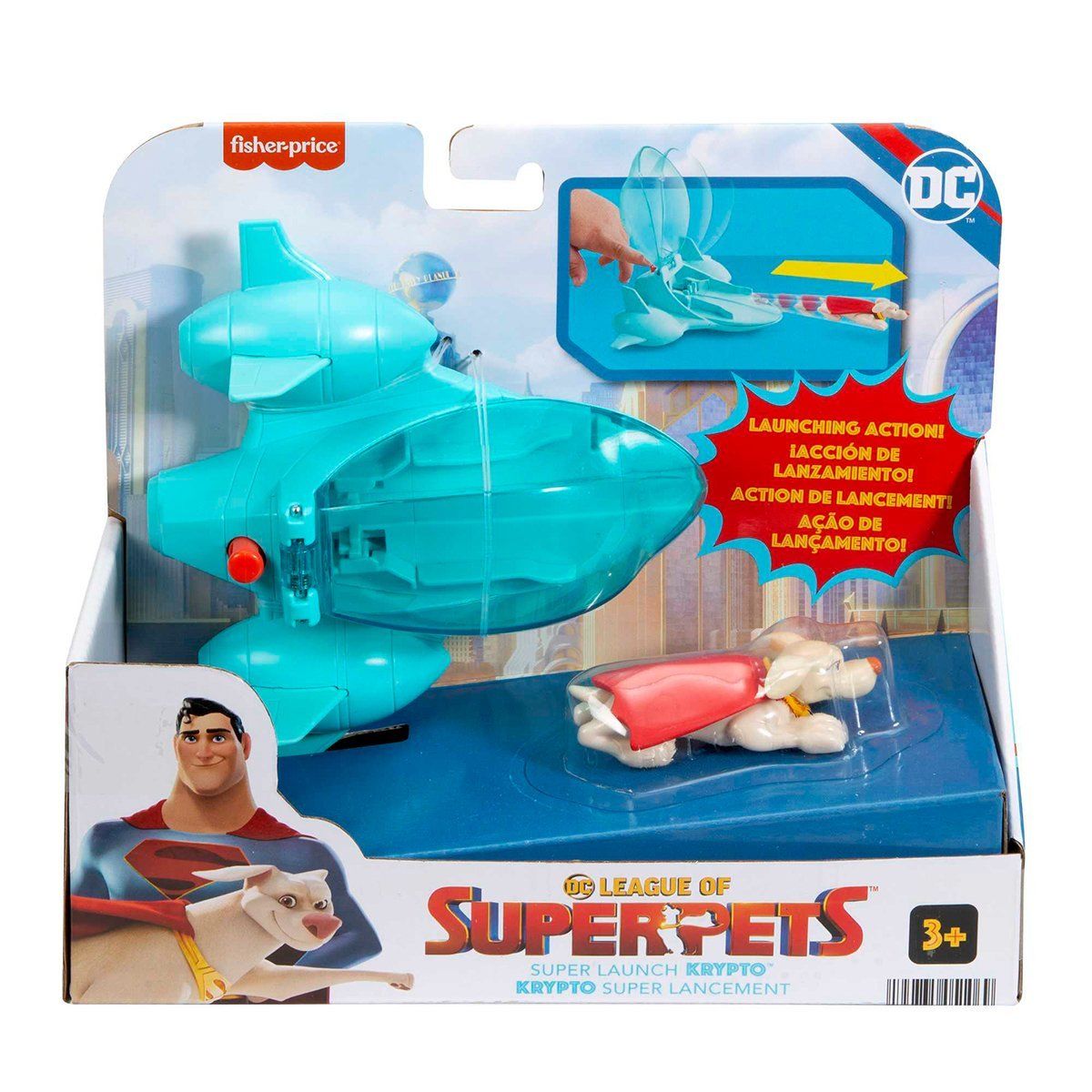 Dc League Of Super Pets-Imaginext Dc League Of Super Pets Süper Araçlar-Figür Oyuncaklar-1-Milagron.com