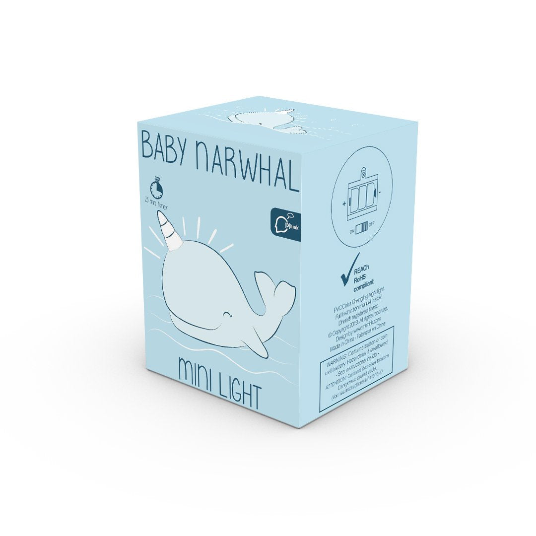 Dhink-Baby Narval Gece Lambası Mavi-Gece Lambası-4-Milagron.com