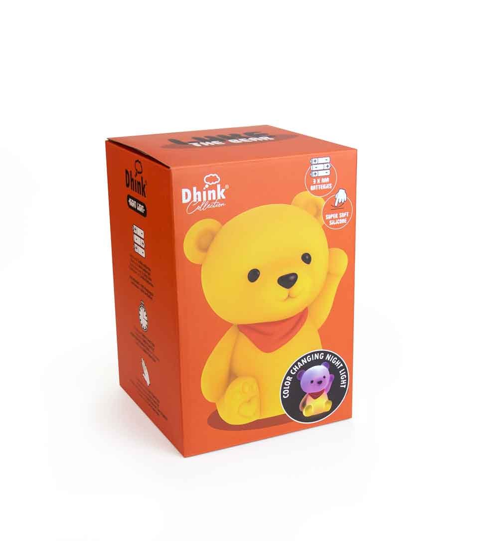 Dhink-Silikon Gece Lambası Ayıcık Sarı-Gece Lambası-6-Milagron.com