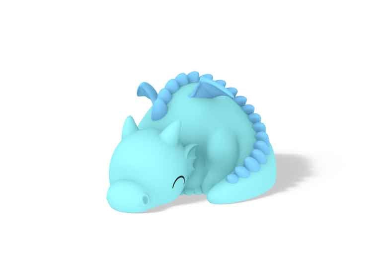 Dhink-Silikon Gece Lambası Dragon Mavi-Gece Lambası-1-Milagron.com
