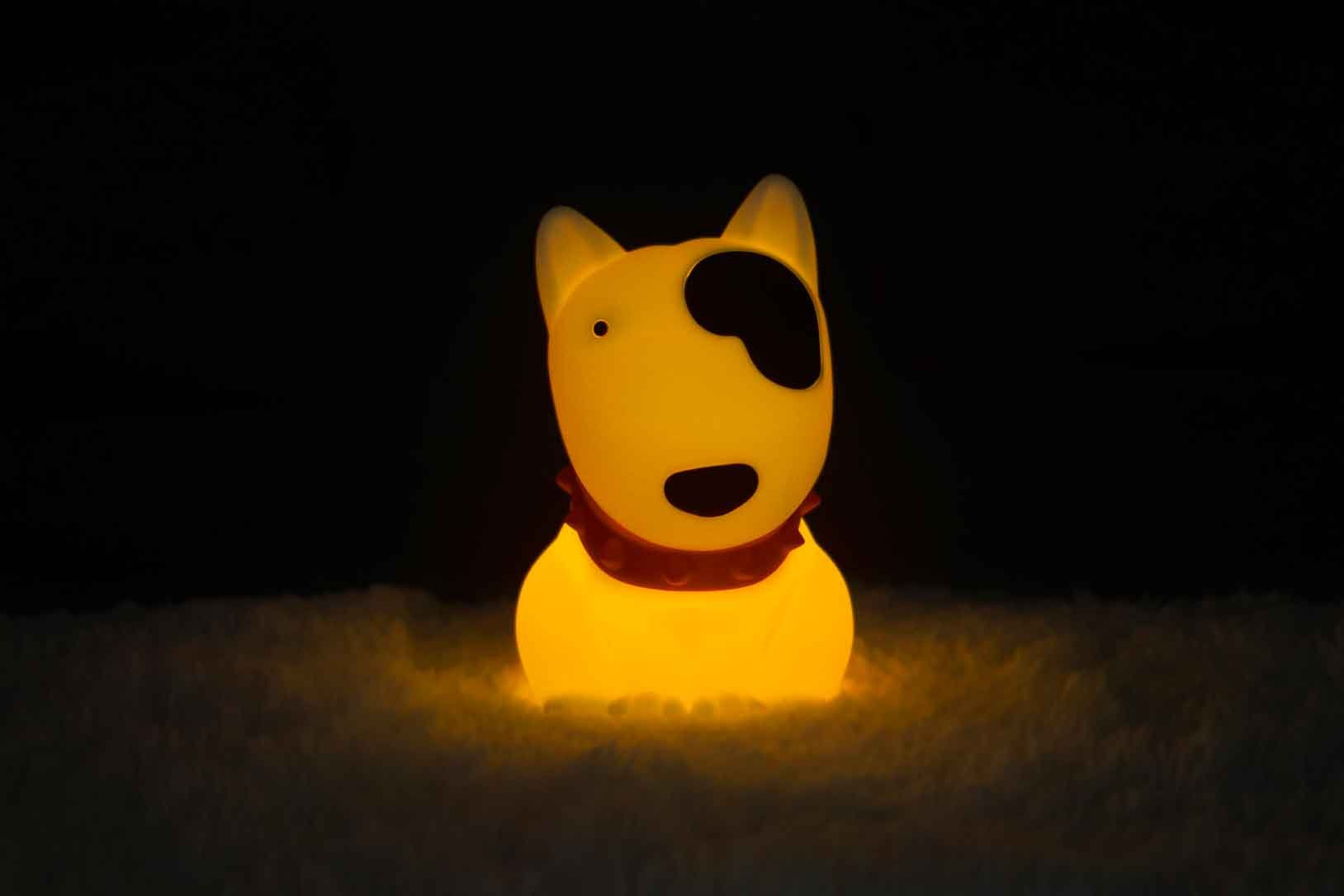 Dhink-Silikon Gece Lambası Köpek Bob Beyaz-Gece Lambası-8-Milagron.com