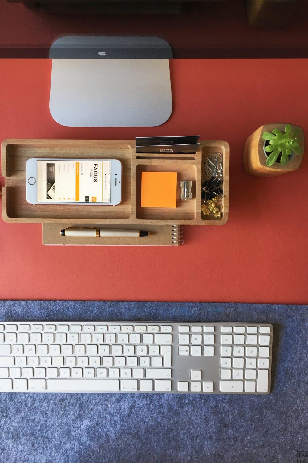 Fagus Wood-Mini Spinney Masa Düzenleyici-Masaüstü Organizer-7-Milagron.com