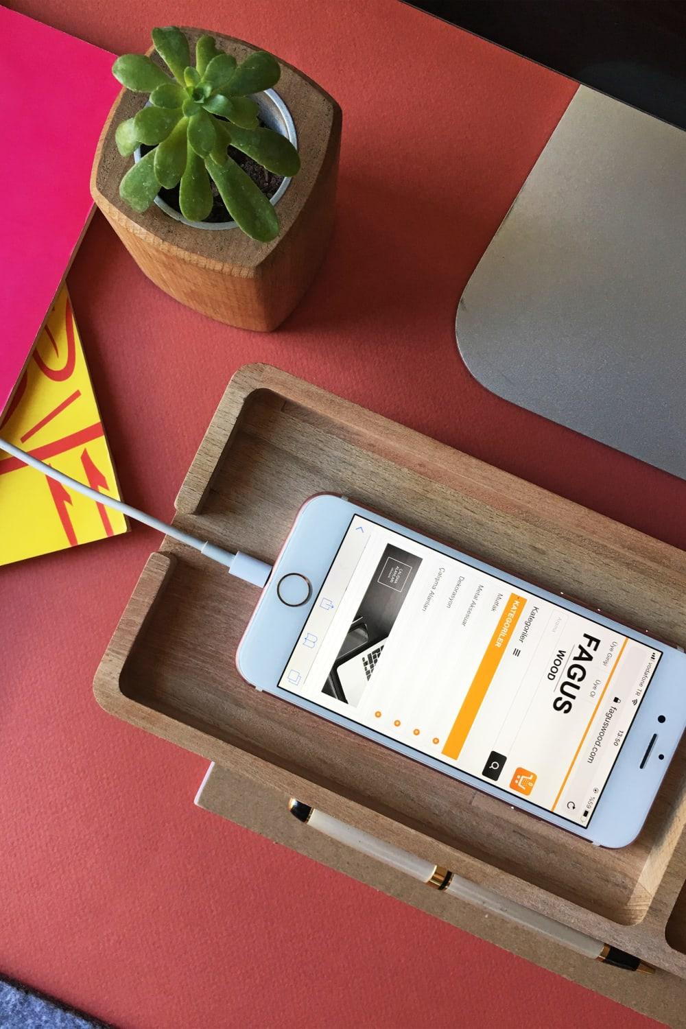 Fagus Wood-Mini Spinney Masa Düzenleyici-Masaüstü Organizer-8-Milagron.com