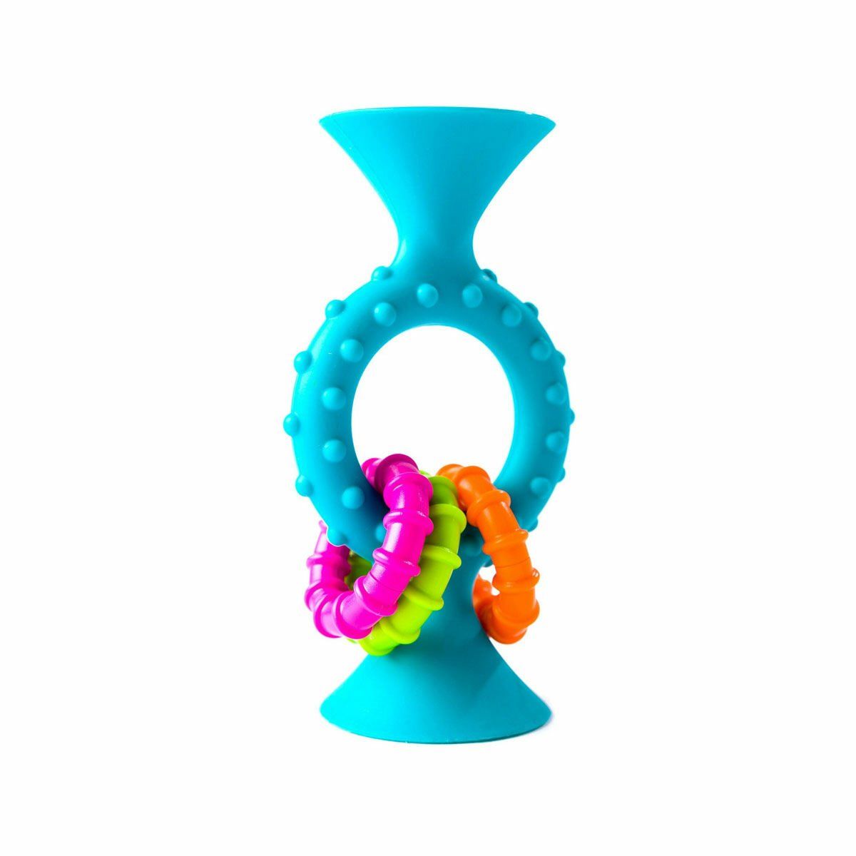 Fat Brain Toys-Fat Brain Mavi Halkalı Silikon Diş Kaşıyıcı-Oyuncak-2-Milagron.com