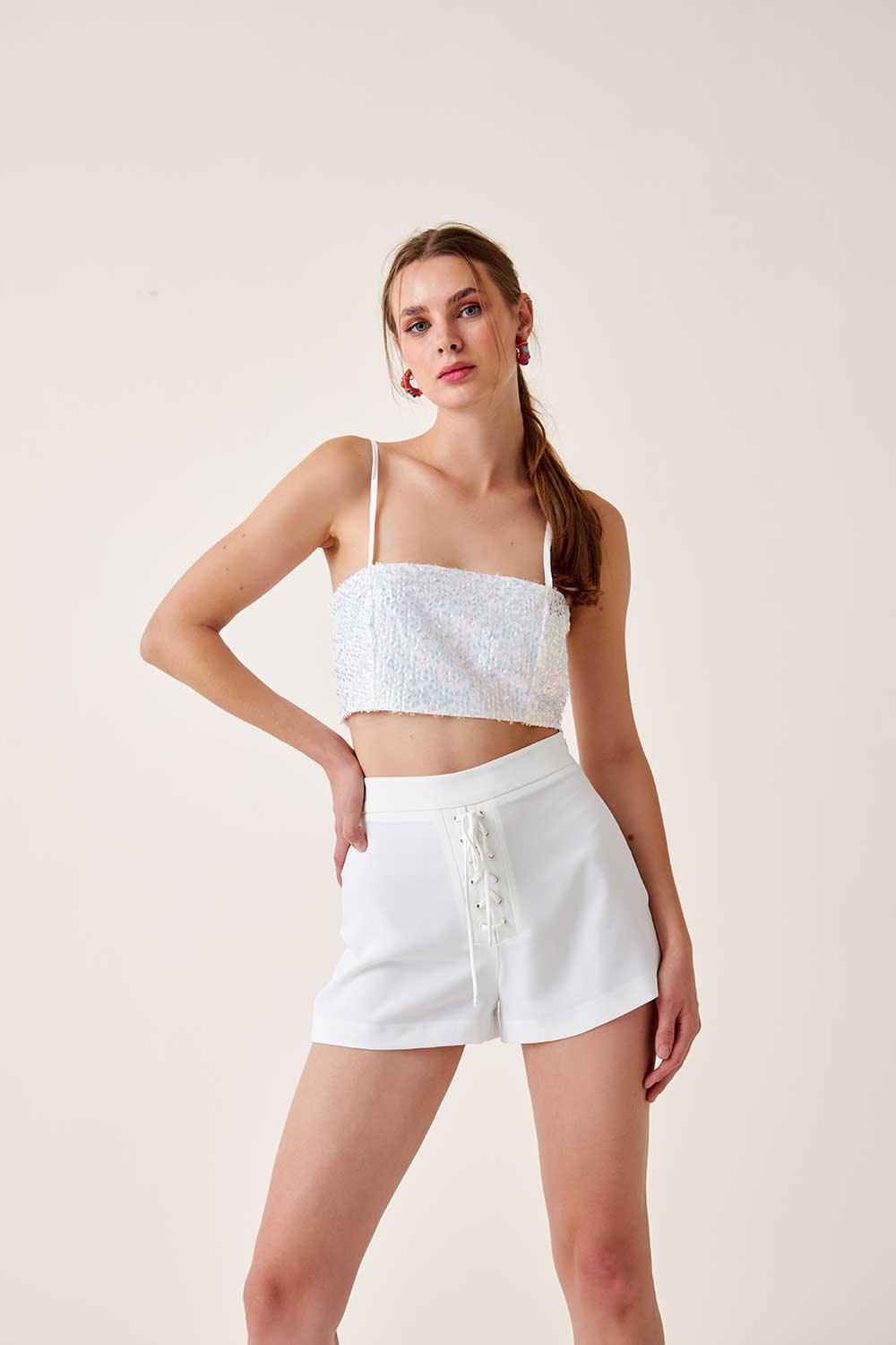 Fickle Hearts-Aine Shorts-Şort-4-Milagron.com