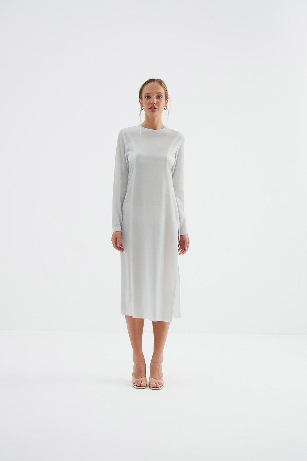 Fickle Hearts-Astrid Gümüş Elbise-Elbise-5-Milagron.com