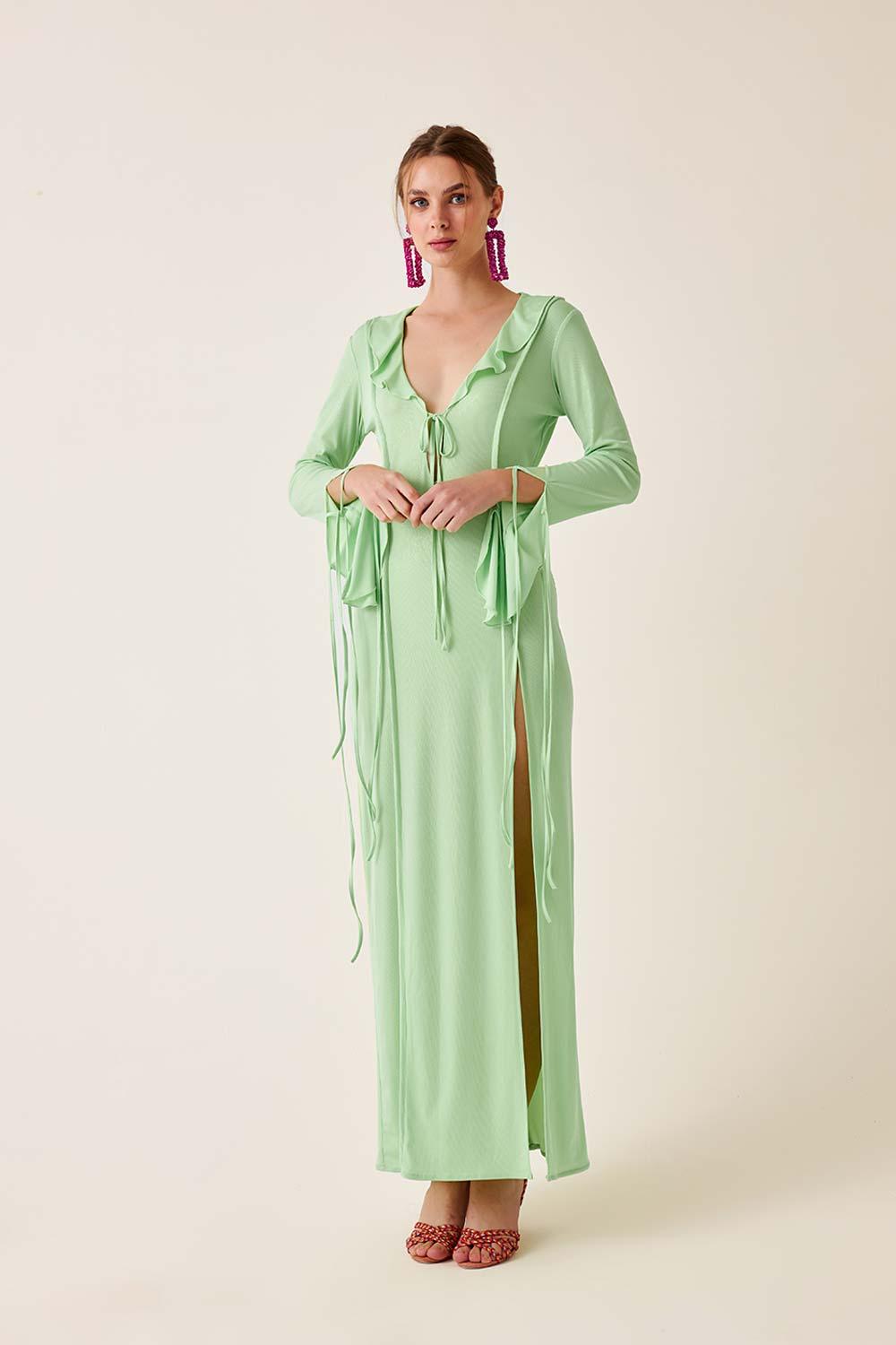 Fickle Hearts-Nellie Dress Lime-Elbise-1-Milagron.com