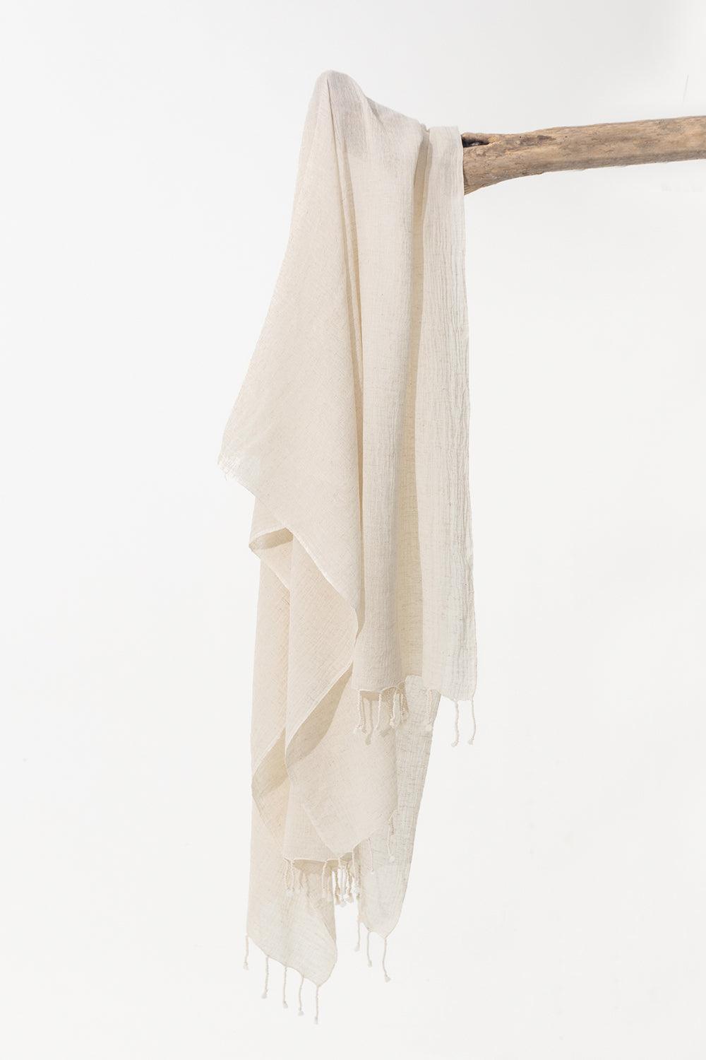 FineGrid-Smooth Şal / Krem-Şal & Fular-1-Milagron.com