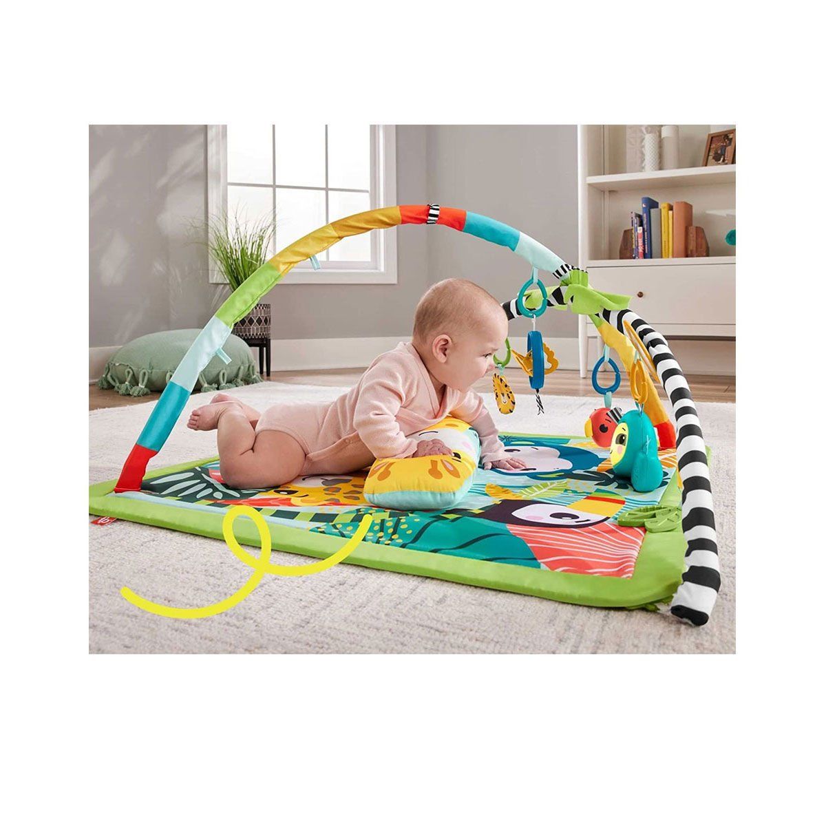 Fisher-Price-3Ü1 Arada Yağmur Ormanı Jimnastik Merkezi-Bebek Oyuncakları-5-Milagron.com