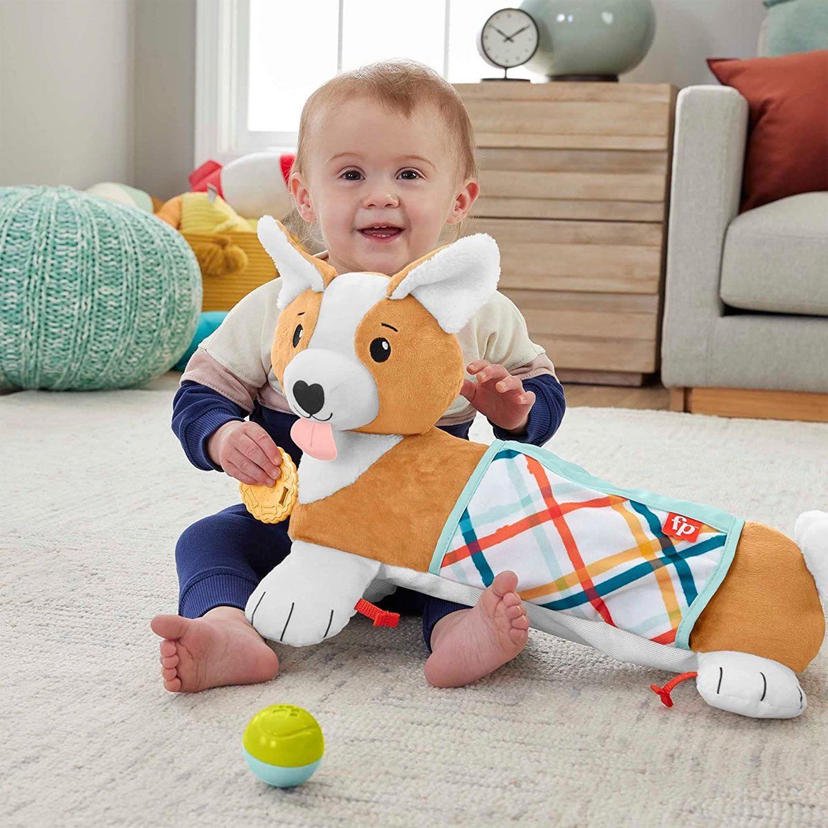 Fisher-Price-3ü1 Arada Köpekçik Uzanma Yastığı-Bebek Oyuncakları-3-Milagron.com