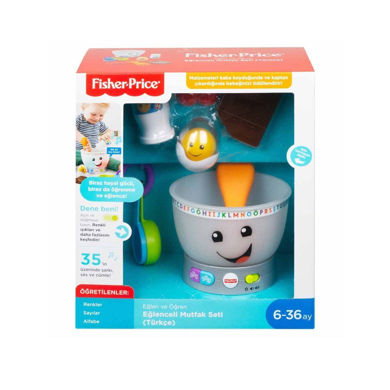Fisher-Price-Eğitici Mutfak Seti Türkçe Ve İngilizce-Bebek Oyuncakları-1-Milagron.com