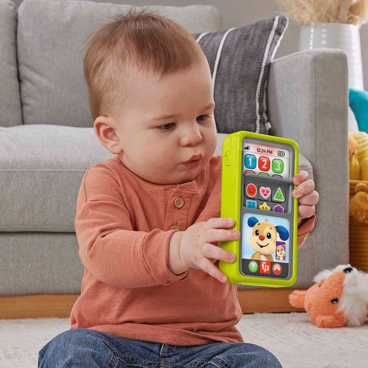 Fisher-Price-Kaydır Ve Öğren Akıllı Telefon-Bebek Oyuncakları-4-Milagron.com