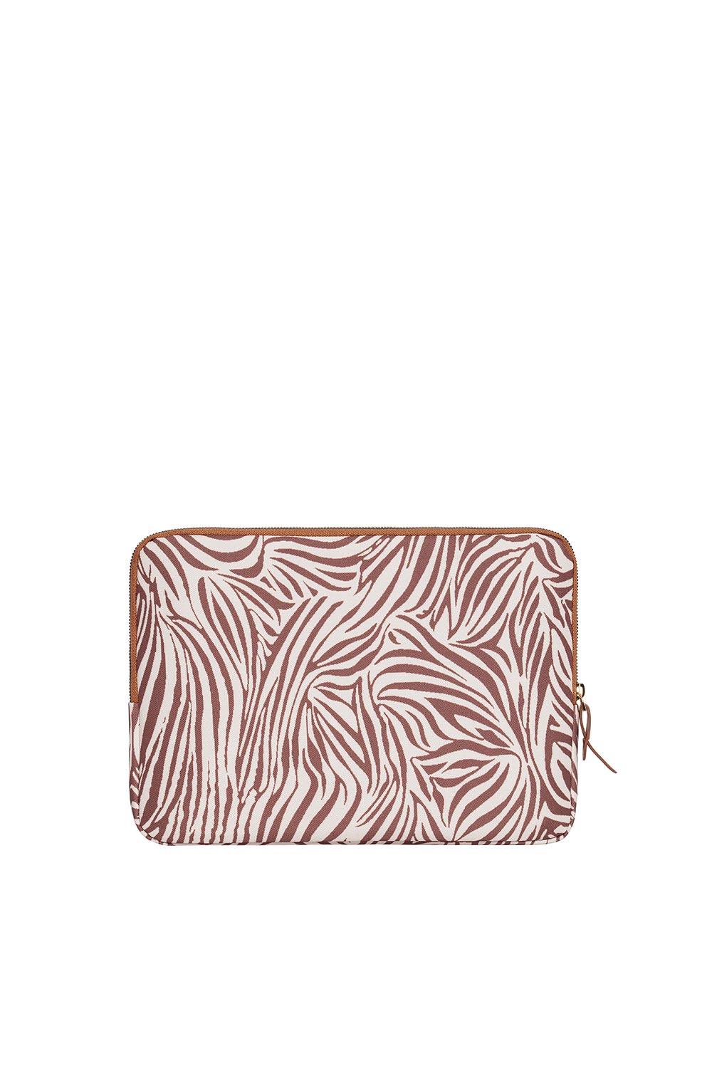 Fudela-Fudela 13-14 Inch Cream Zebra Macbook- Laptop Bag-Laptop Çantası-4-Milagron.com