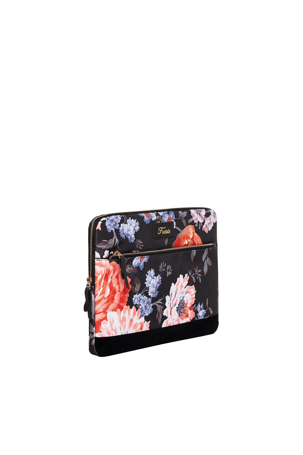 Fudela-Fudela 15.6 Inch Black Roses Macbook- Laptop Bag-Laptop Çantası-2-Milagron.com
