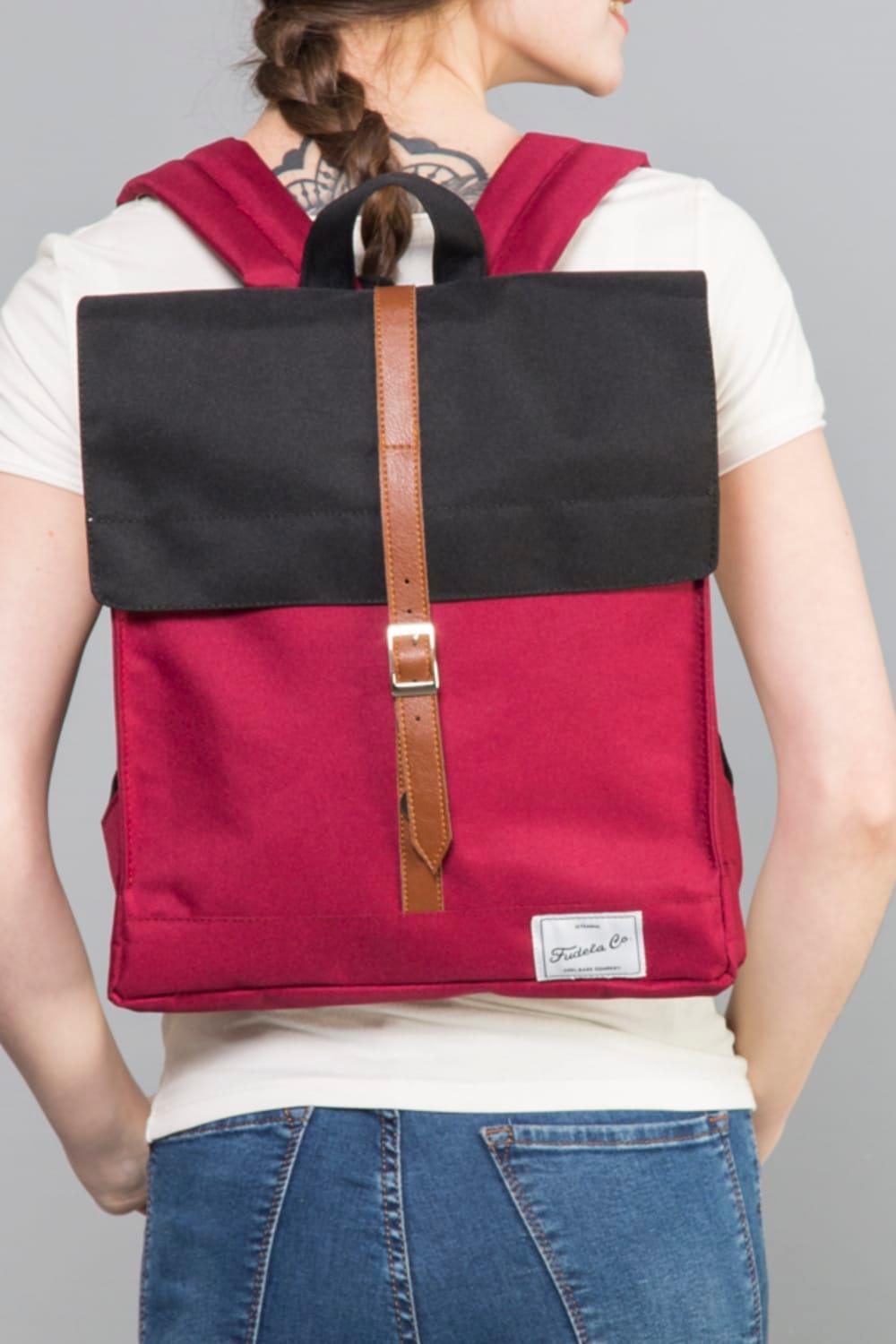 Fudela-Mbs Bordo Siyah Sırt Çantası-Sırt Çantası-1-Milagron.com