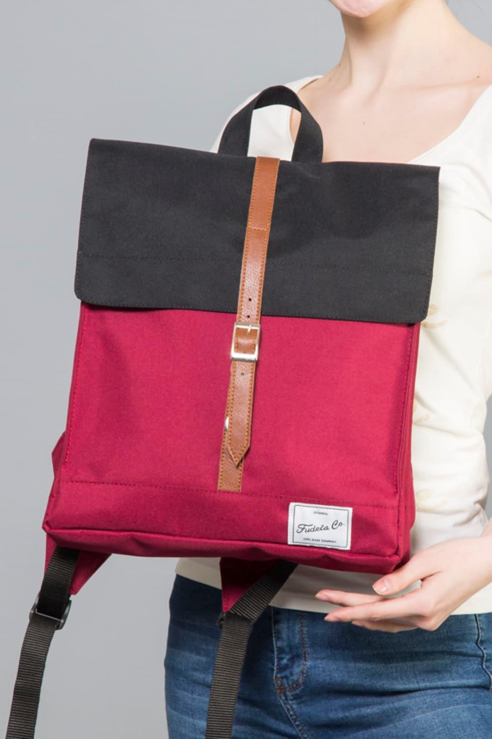 Fudela-Mbs Bordo Siyah Sırt Çantası-Sırt Çantası-3-Milagron.com