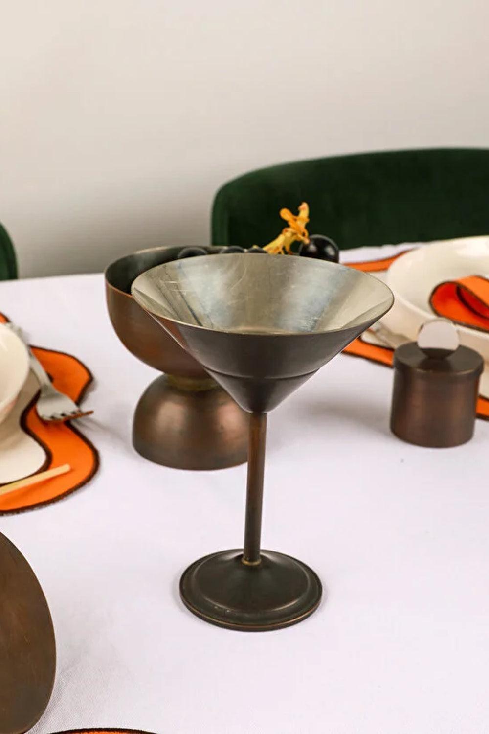 Gaia's Store-Oksit Bakır Martini Kokteyl Bardak-Bardak-3-Milagron.com