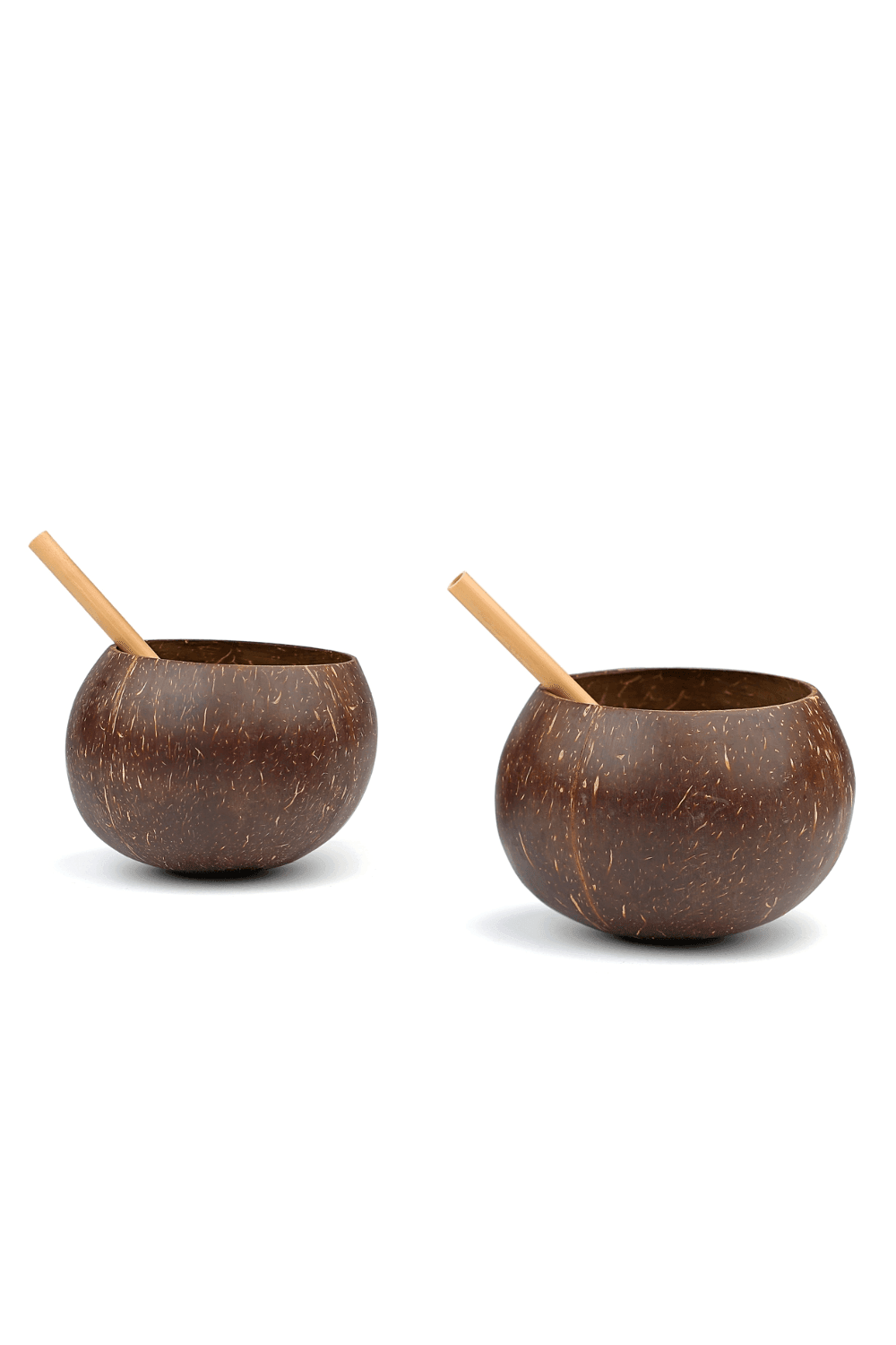 Gaia's Store-Original Coco Cup & Bambu Pipet Seti - Hindistan Cevizi Kase-Tabak & Kase-1-Milagron.com