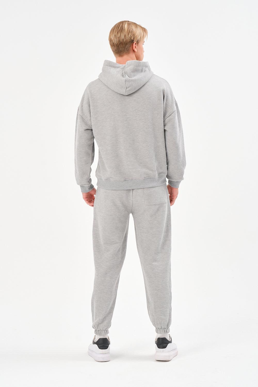 Gennaro-Oversize Sweatshirt - Gri-Sweatshirts & Hoodies-2-Milagron.com