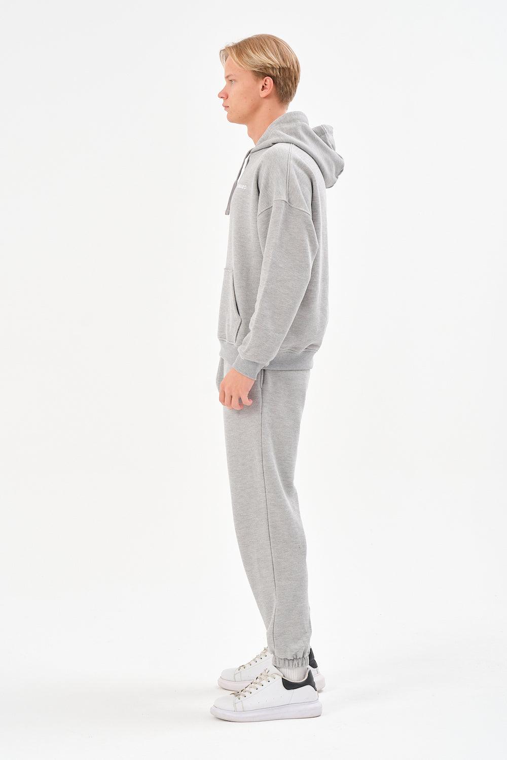 Gennaro-Oversize Sweatshirt - Gri-Sweatshirts & Hoodies-4-Milagron.com