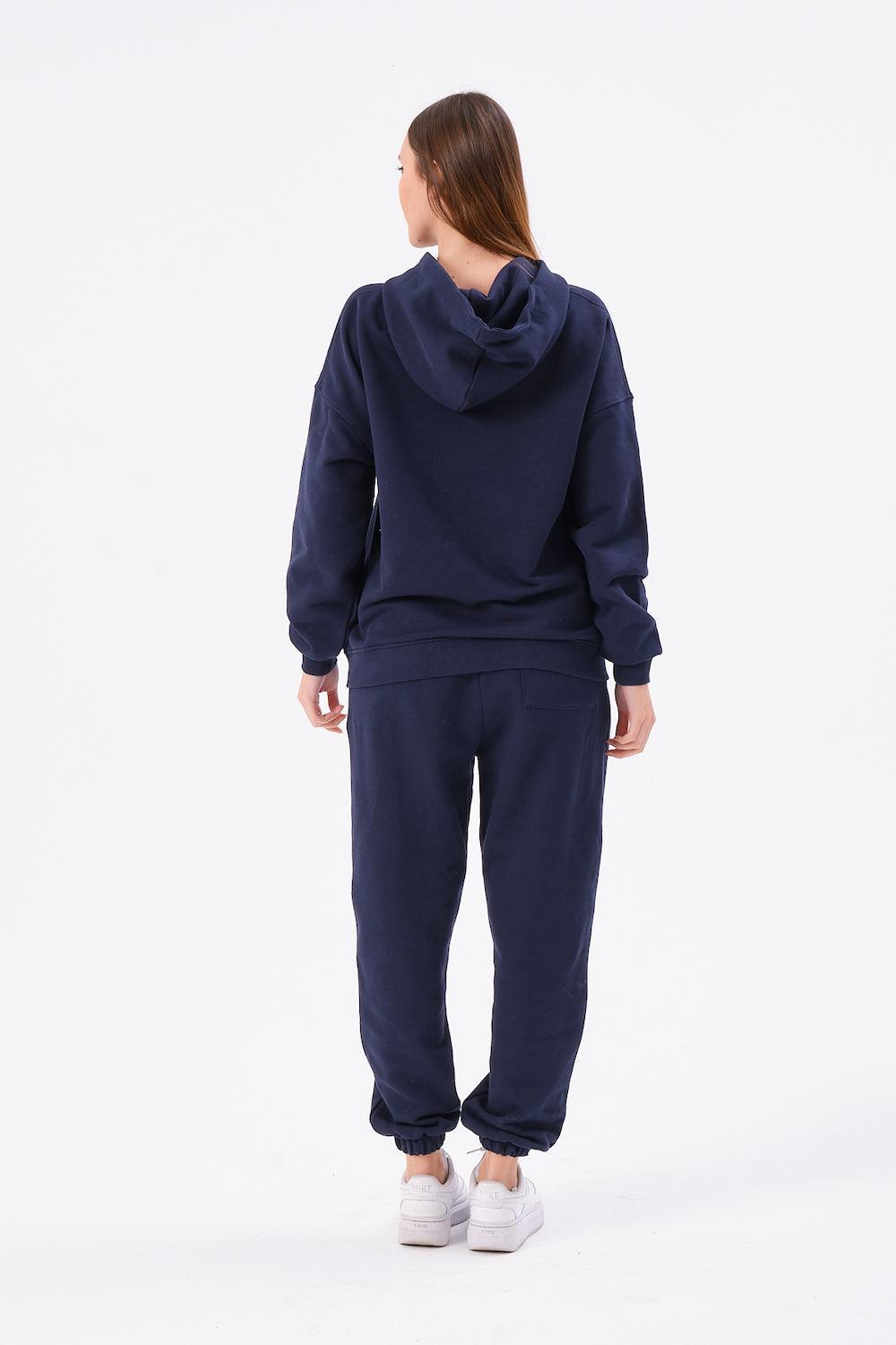 Gennaro-Oversize Sweatshirt - Lacivert-Sweatshirts & Hoodies-2-Milagron.com