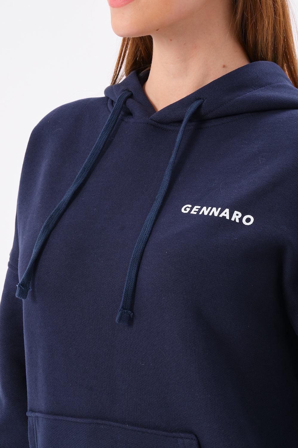 Gennaro-Oversize Sweatshirt - Lacivert-Sweatshirts & Hoodies-3-Milagron.com