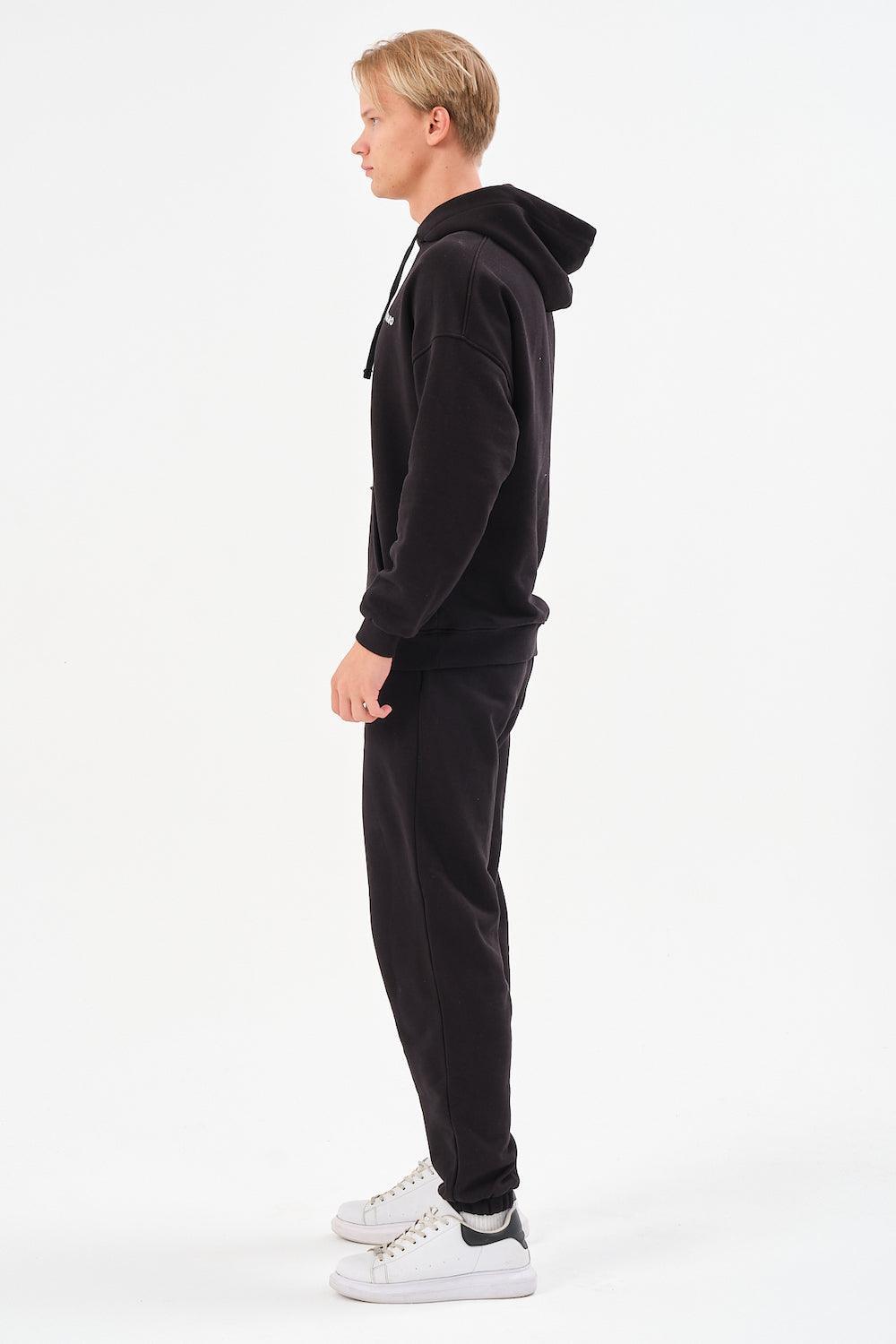 Gennaro-Oversize Sweatshirt - Siyah-Sweatshirts & Hoodies-2-Milagron.com