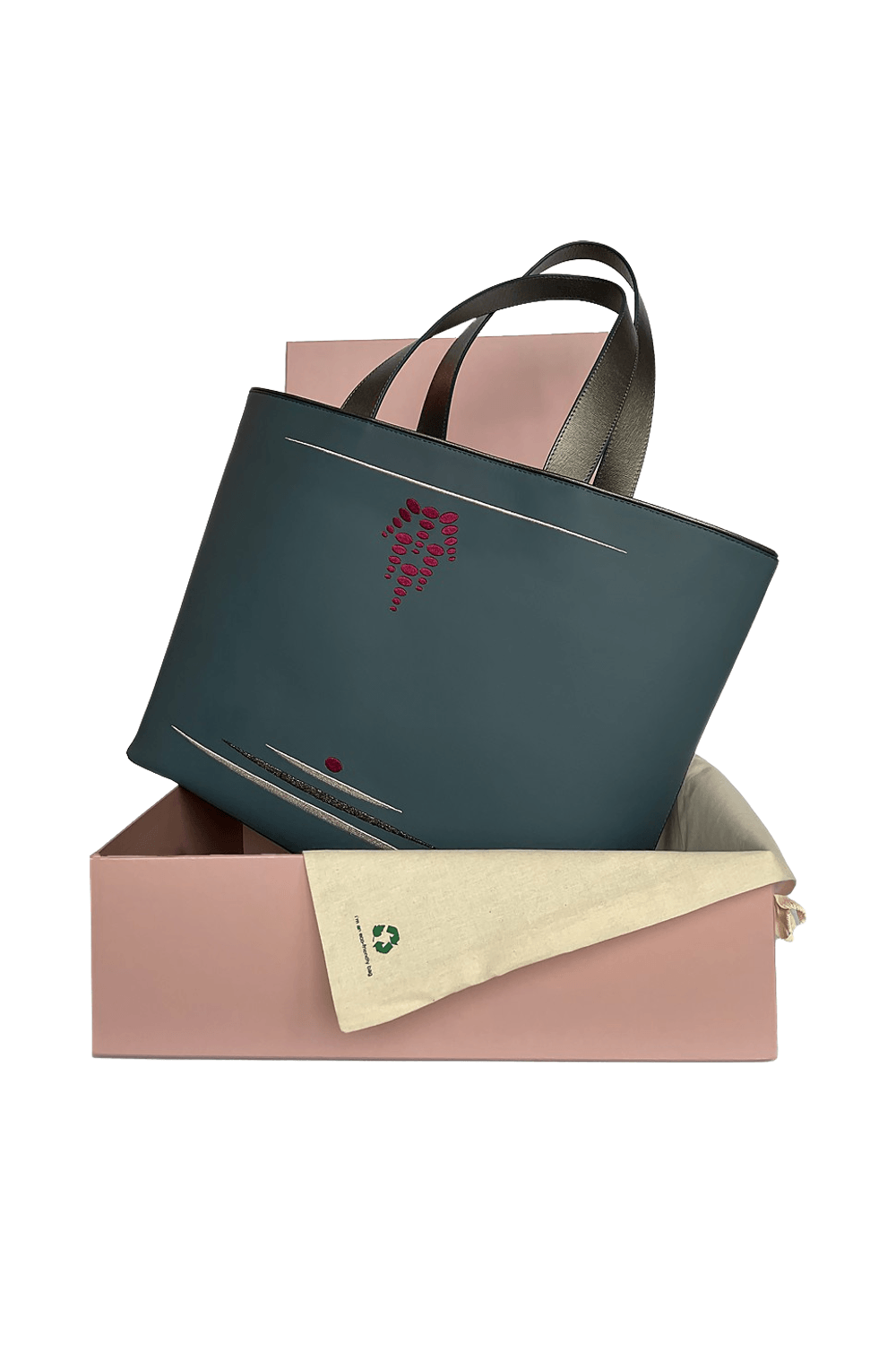 Geomi-Mun Tote - Travel Size - Petrol-Omuz Çantası-4-Milagron.com