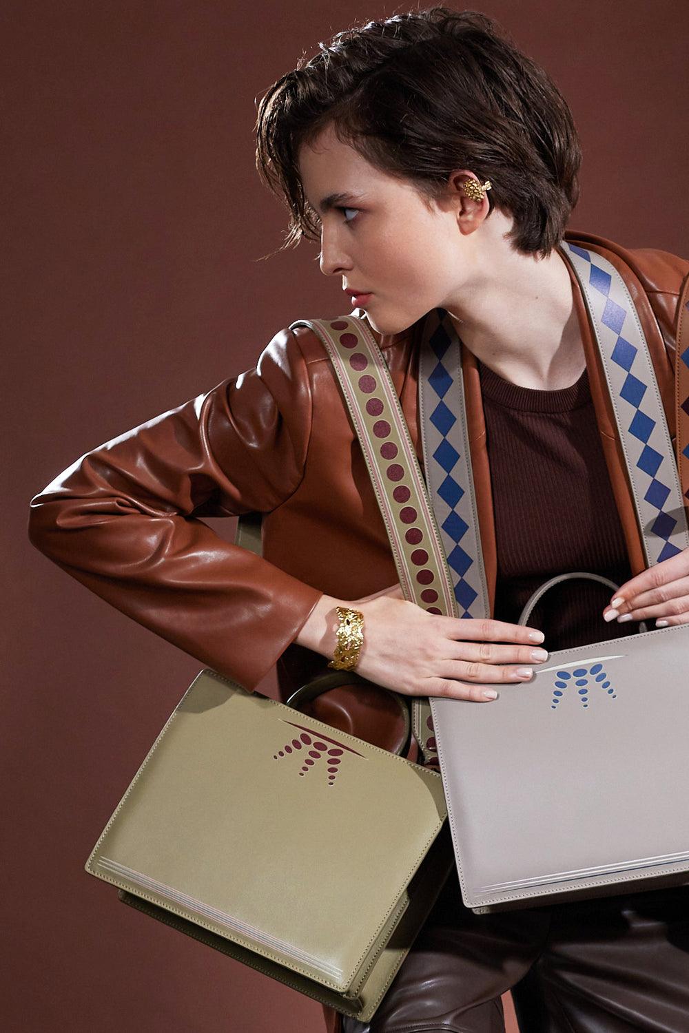 Geomi-Ray Çanta - Haki-Omuz Çantası-1-Milagron.com