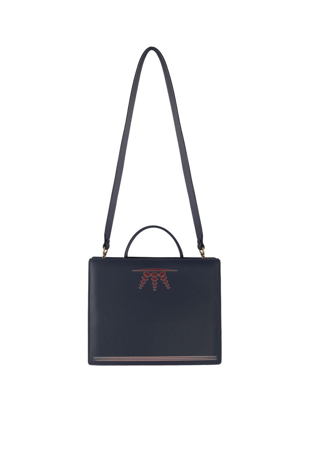 Geomi-Ray Çanta - Lacivert Dots-Omuz Çantası-1-Milagron.com