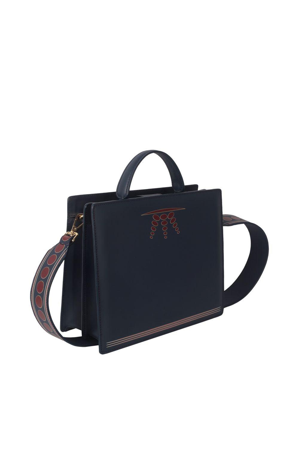 Geomi-Ray Çanta - Lacivert Dots-Omuz Çantası-3-Milagron.com