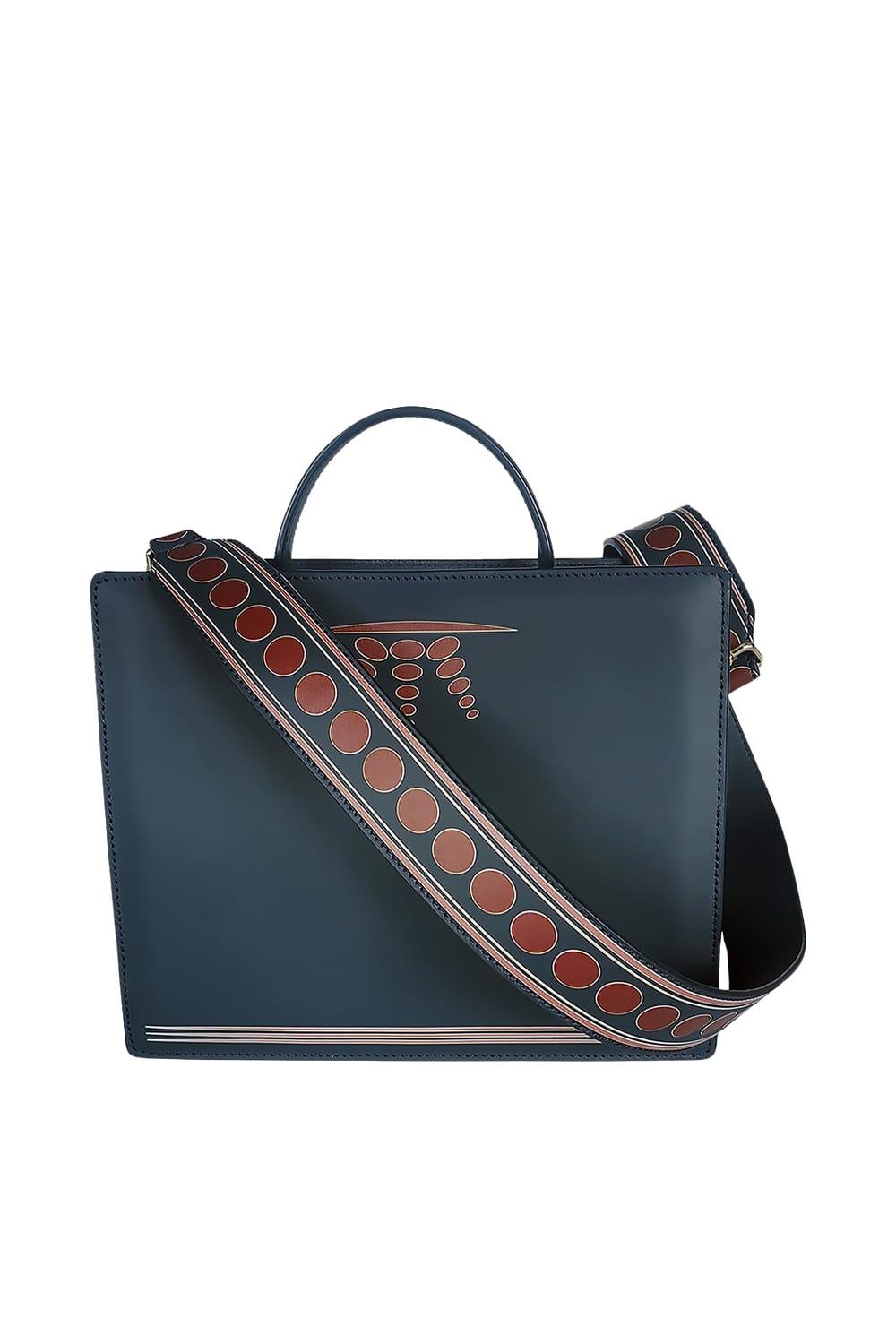 Geomi-Ray Çanta - Lacivert Dots-Omuz Çantası-4-Milagron.com