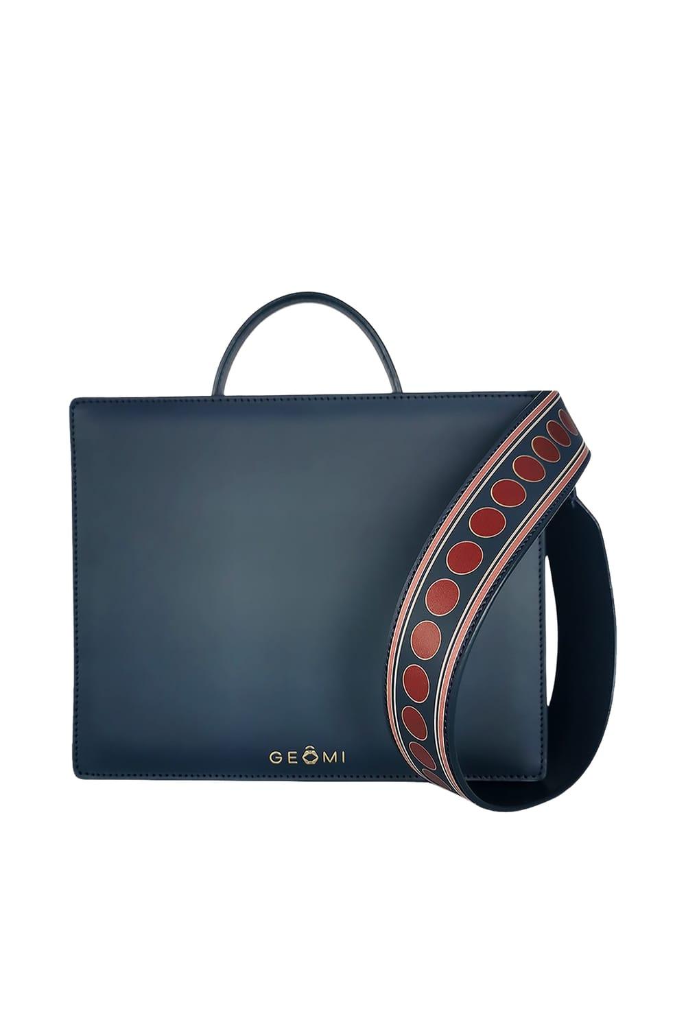 Geomi-Ray Çanta - Lacivert Dots-Omuz Çantası-5-Milagron.com