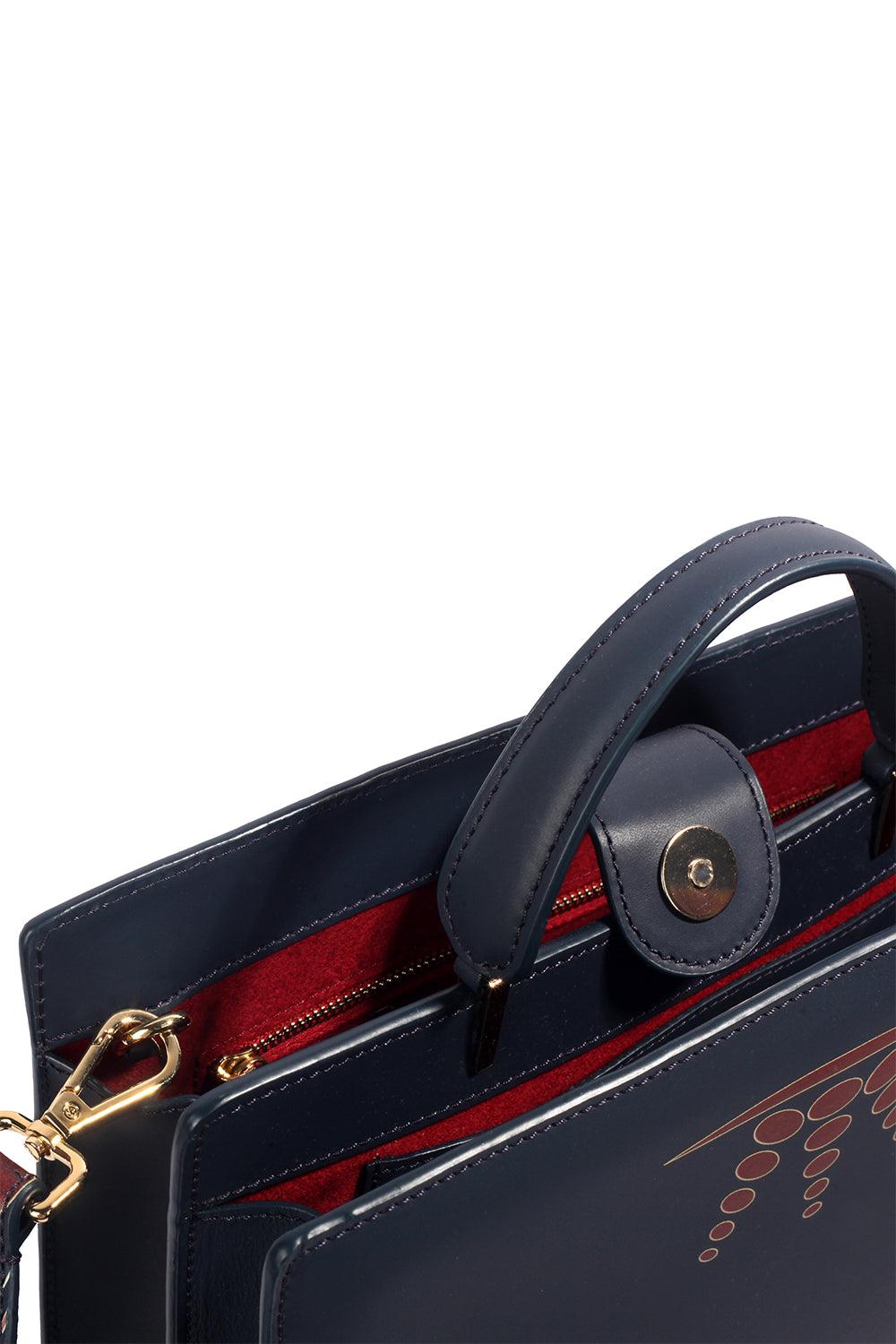 Geomi-Ray Çanta - Lacivert Dots-Omuz Çantası-7-Milagron.com