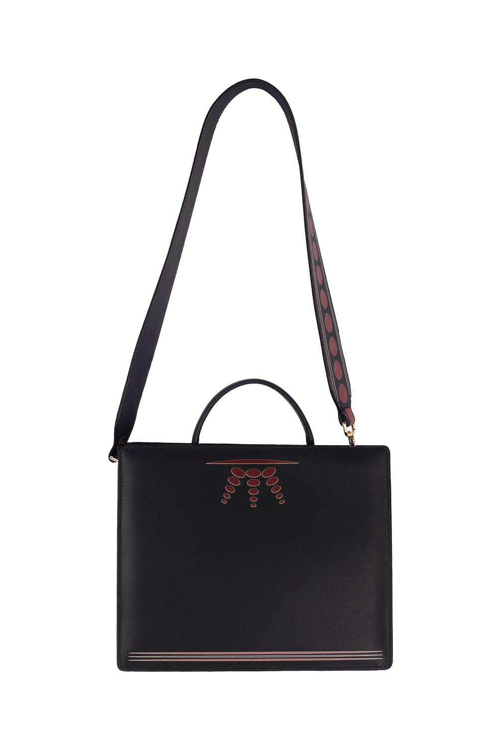 Geomi-Ray Çanta - Siyah Dots-Omuz Çantası-5-Milagron.com