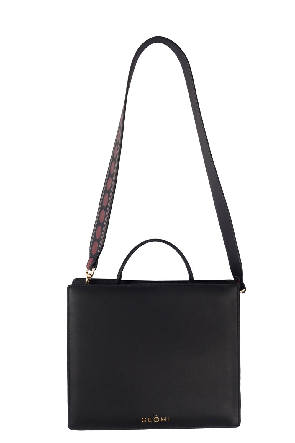 Geomi-Ray Çanta - Siyah Dots-Omuz Çantası-7-Milagron.com