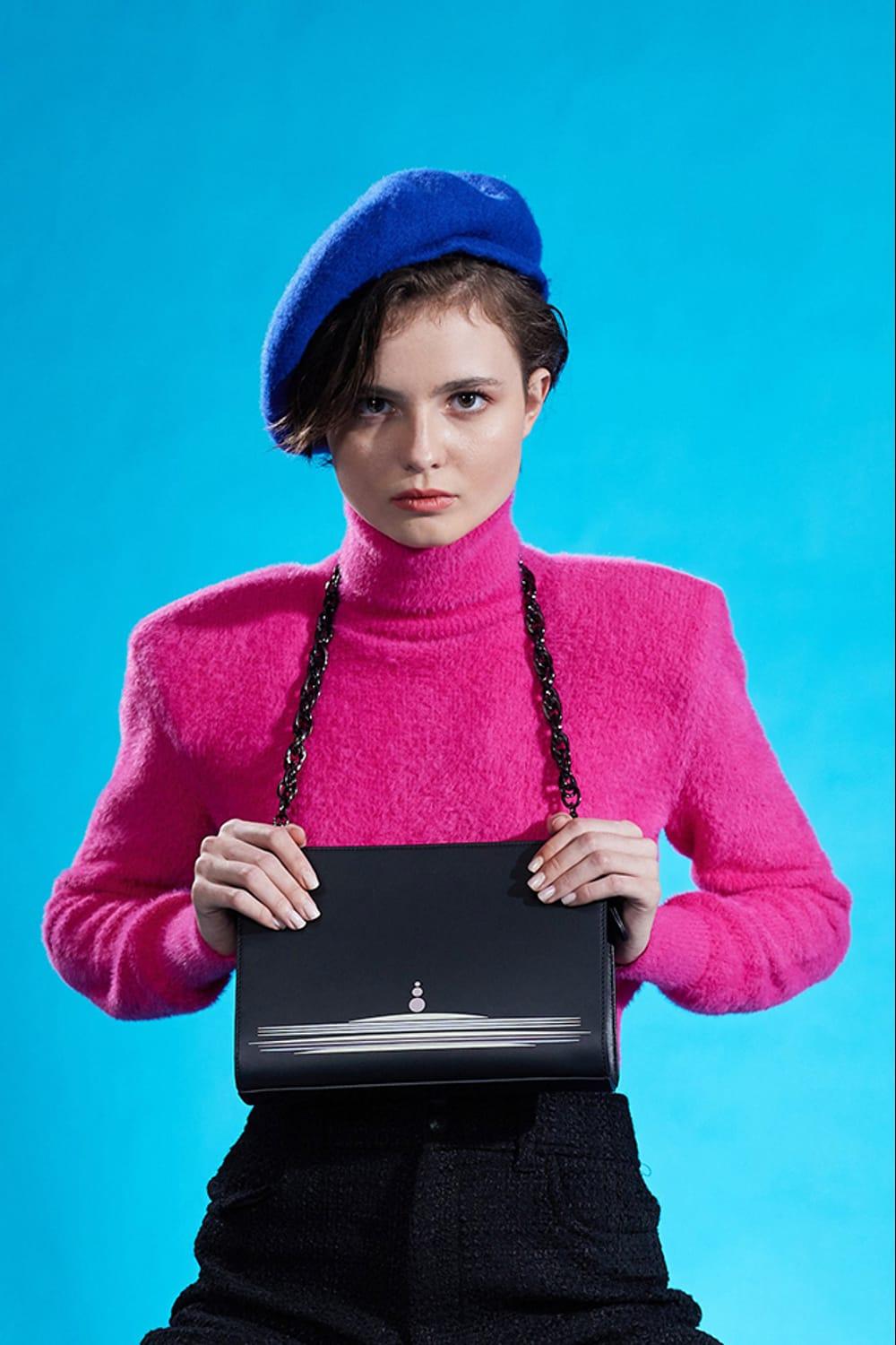 Geomi-Sunset Clutch - Siyah-Clutch-1-Milagron.com