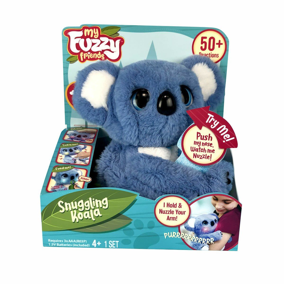 Giochi Preziosi-My Fuzzie Friends Sesli Ve Işıklı Koala 25 Cm 18295-Oyuncak Bebek ve Oyun Setleri-1-Milagron.com