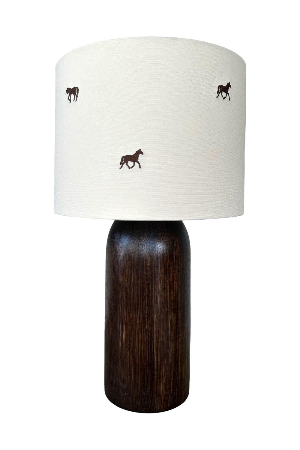 Giran Maye-Horse Embroidered Lamp-Abajur-1-Milagron.com