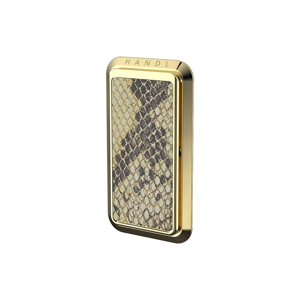 Handl New York-HANDLstick ANIMAL GOLD SNAKESKIN Stand Özellikli Telefon Tutucu-Telefon Tutucu-3-Milagron.com
