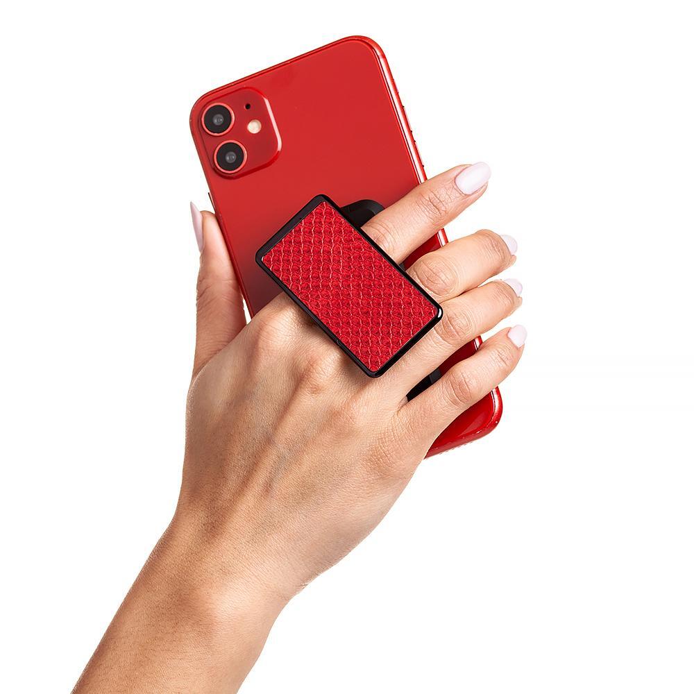 Handl New York-HANDLstick ANIMAL RED SNAKESKIN Stand Özellikli Telefon Tutucu-Telefon Tutucu-1-Milagron.com