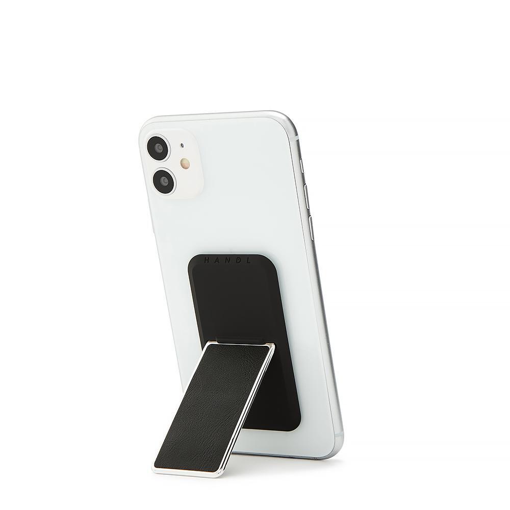 Handl New York-HANDLstick LEATHER BLACK/CHROME Stand Özellikli Telefon Tutucu-Telefon Tutucu-4-Milagron.com