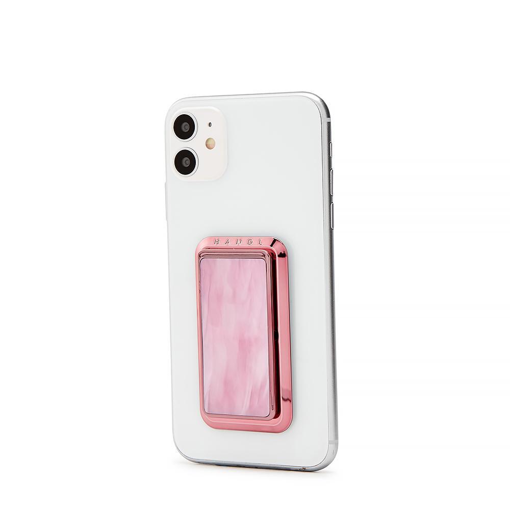 Handl New York-HANDLstick PINK MARBLE Stand Özellikli Telefon Tutucu-Telefon Tutucu-3-Milagron.com