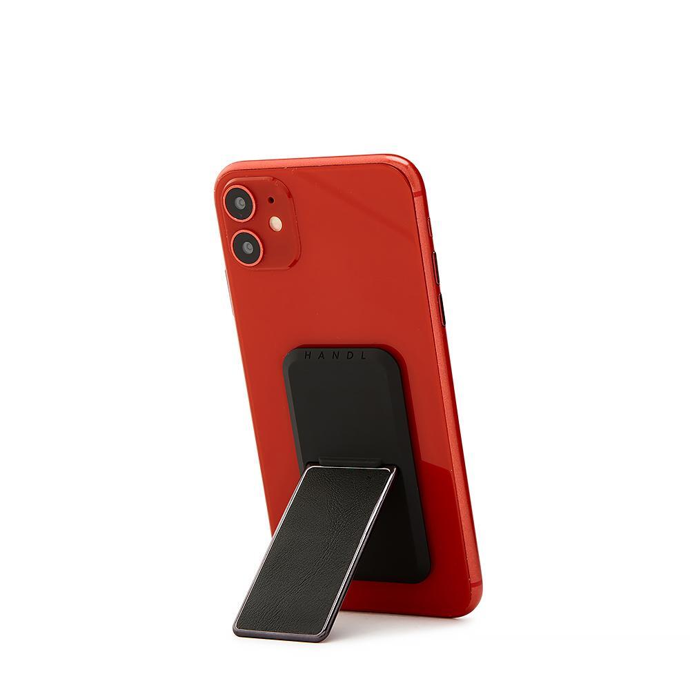 Handl New York-HANDLstick SMOOTH LEATHER BLACK Stand Özellikli Telefon Tutucu-Telefon Tutucu-4-Milagron.com