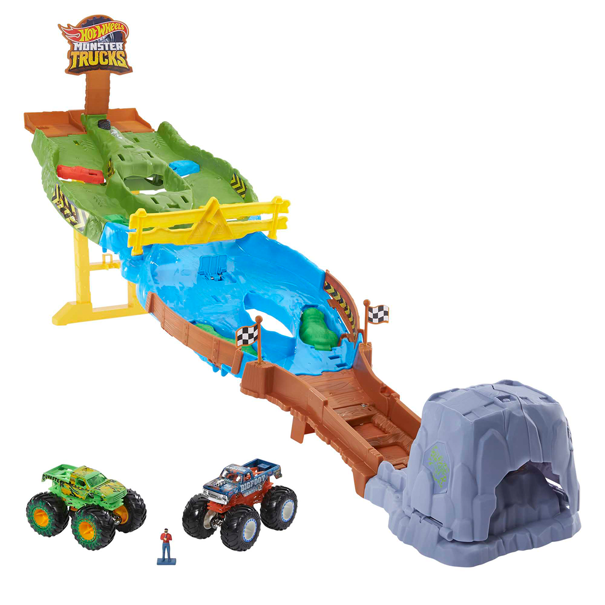 Hot Wheels-Monster Trucks Heyecanlı Yarışlar Oyun Seti-Oyuncak Arabalar ve Setleri-2-Milagron.com