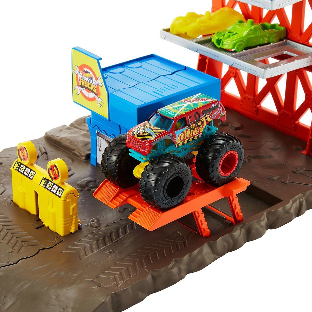 Hot Wheels-Monster Trucks Patlama İstasyonu Oyun Seti Monster Trucks-Oyuncak Arabalar ve Setleri-4-Milagron.com