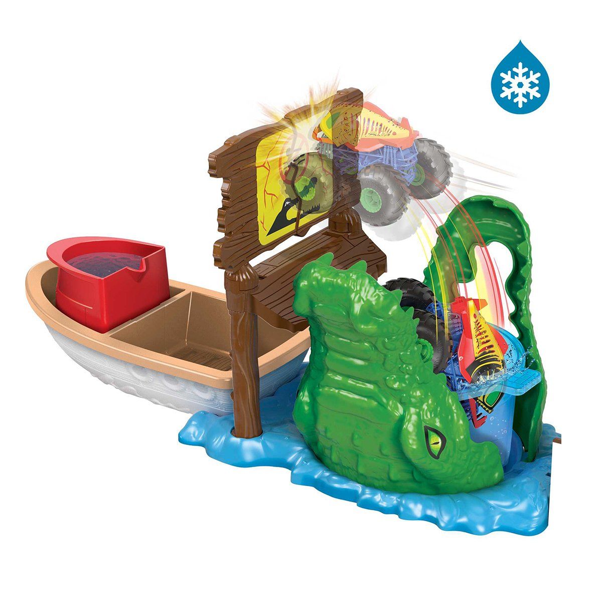 Hot Wheels-Monster Trucks Renk Değiştiren Araçlar Timsahdan Kaçış Oyun-Oyuncak Arabalar ve Setleri-2-Milagron.com